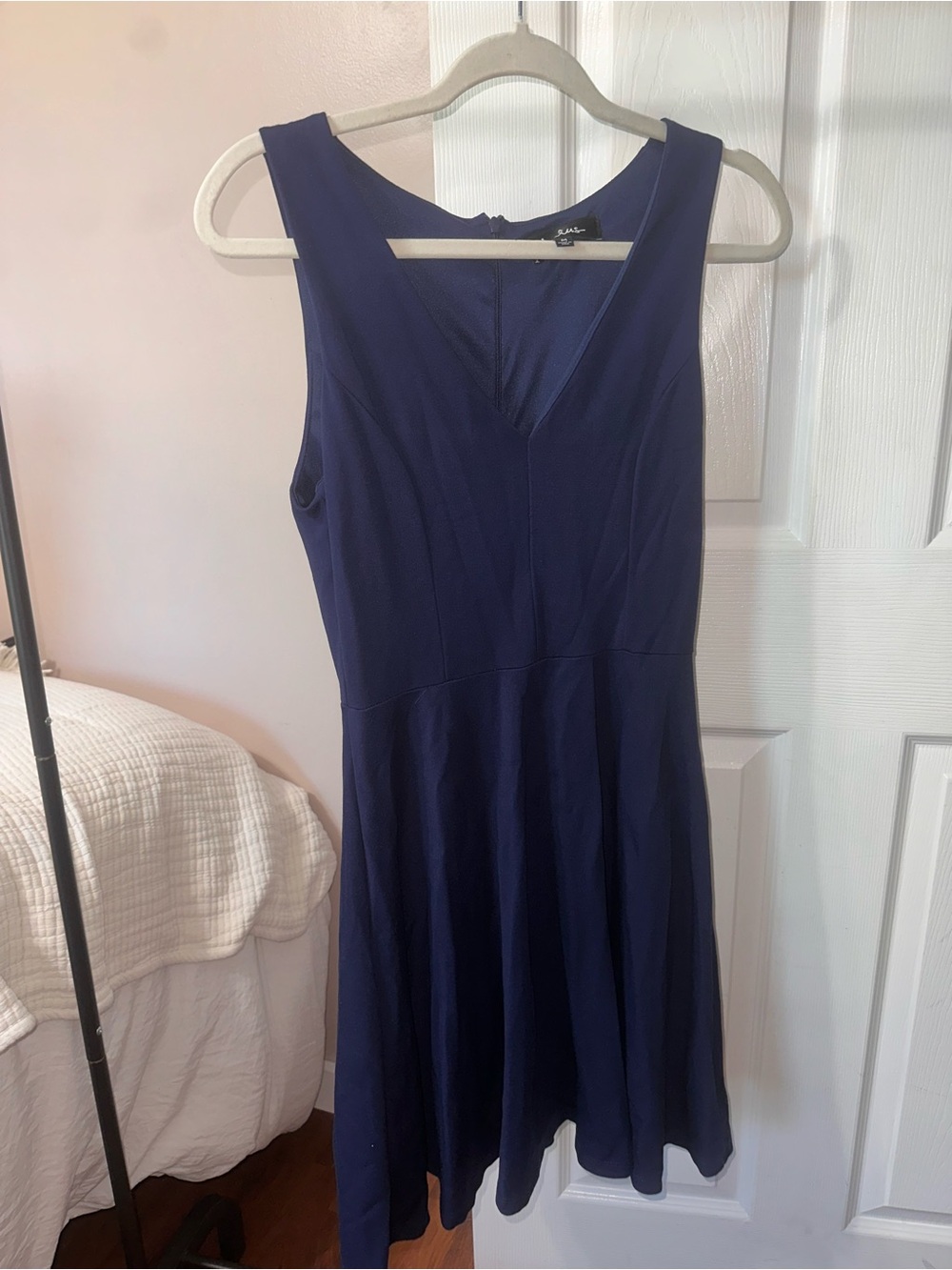 Lulu's Navy Sleeveless V-Neck Fit & Flare Dress